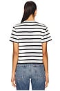 view 3 of 4 The Jersey Striped Top in Cream Multi