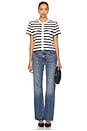 view 4 of 4 The Jersey Striped Top in Cream Multi