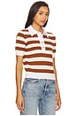 view 2 of 4 The Bold Stripe Polo in Chestnut Multi