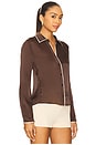 view 2 of 4 CAMISA SLIM in Coffee Multi