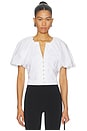 view 1 of 4 Dramatic Sleeve Blouse in White