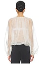 view 3 of 4 The Sheer Balloon Blouse in Cream