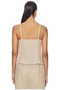 view 3 of 4 The Linen Button Cami in Flax