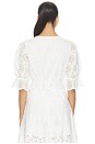 view 3 of 4 The Deco Eyelet Tiered Blouse in White