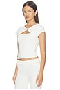 view 2 of 4 x Alexandra Leclerc The Casino Top in White