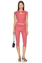 view 4 of 5 x Alexandra Leclerc The Casino Top in Red Check