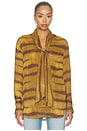 view 2 of 5 BLUSA OVERSIZE MANGA LARGA  THE SILK OVERSIZED TIE SHIRT in Light Tiger