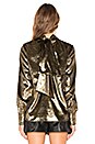 view 3 of 4 Metallic Tie Top in Gold