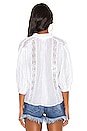 view 3 of 4 Cali Lace Popover Top in Blanc