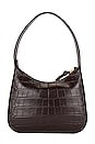 view 2 of 5 Small Shoulder Bag in Chocolate Croc