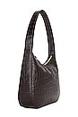 view 3 of 5 Small Shoulder Bag in Chocolate Croc
