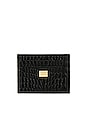 view 1 of 4 Card Holder in Noir Croco