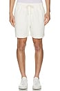 view 3 of 3 Textured Terry Short in Off White