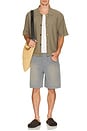 view 3 of 4 Canvas Baggy Shorts in Blue Grey