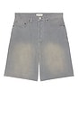 view 4 of 4 Canvas Baggy Shorts in Blue Grey