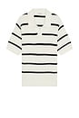view 1 of 4 Striped Polo Sweater in Black Stripe