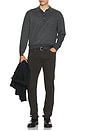 view 4 of 4 Superfine Polo Sweater in Grey Melange