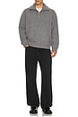 view 3 of 4 Wool Zip Sweater in Grey Melange