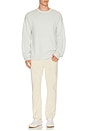 view 3 of 4 Cotton Silk Crewneck Sweater in Pale Blue