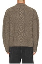 view 2 of 4 Cable Polo Sweater in Brown Olive