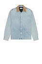 view 3 of 4 Suede Collar Denim Overshirt in Esme