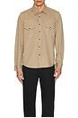 view 3 of 3 Western Denim Shirt in Dark Beige