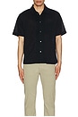 view 3 of 3 Terry Button Down Shirt in Dark Navy