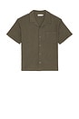 view 1 of 3 Jacquard Relaxed Camp Collared Shirt in Dark Sage