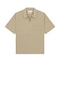 view 1 of 4 Light Poplin Zip Shirt in Smoky Mocha