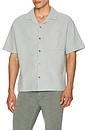 view 3 of 4 Jacquard Relaxed Shirt in Grey Blue