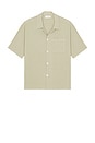 view 4 of 4 Open Weave Short Sleeve Shirt in Moss Green