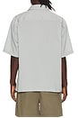 view 2 of 4 Light Weight Short Sleeve Shirt in Blue Grey Stripe