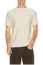view 1 of 5 Ribbed Striped Tee in Natural Stripe