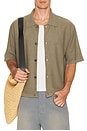 view 1 of 4 Light Cotton Silk Short Sleeve Cardigan in Dusty Beige