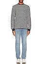 view 5 of 5 Duofold Crew in Navy & Off White