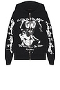 view 1 of 3 Evil Love Zip Up Jacket in Black