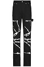 view 3 of 4 Barbed Wire Carpenter Pants in Black