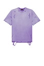view 1 of 3 Washed Distressed Crop T-Shirt in Purple