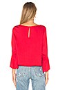 view 3 of 4 Bell Sleeve Top in Red