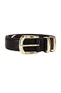 view 3 of 3 The Jordan Belt in Dark Brown & Gold