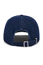 view 3 of 3 Logo Denim Baseball Hat in Dark Wash