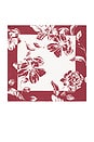 view 3 of 3 The Vintage Floral Silk Square in Red