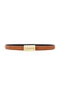 view 1 of 3 CEINTURE THE VINTAGE BELT in Tan & Polished Gold