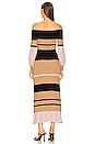 view 3 of 3 Off Shoulder Dress in Multi Sand Stripe