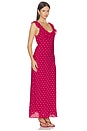 view 2 of 3 The Blossom Dress in Raspberry & Ivory Dots