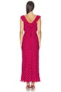 view 3 of 3 The Blossom Dress in Raspberry & Ivory Dots
