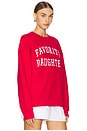 view 2 of 4 SUDADERA COLLEGIATE in Haute Rouge & White