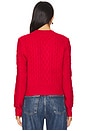 view 4 of 5 The Cable Pullover Sweater in Haute Rouge