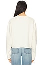 view 3 of 4 Cropped Collegiate Sweatshirt in Gardenia & Emerald