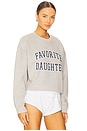 view 2 of 4 Cropped Collegiate Sweatshirt in Heather Grey & Navy